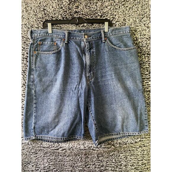 LEVIS 550 Men Size 40 Relaxed 100% Cotton Denim 10" Blue Jean Shorts - Picture 1 of 11